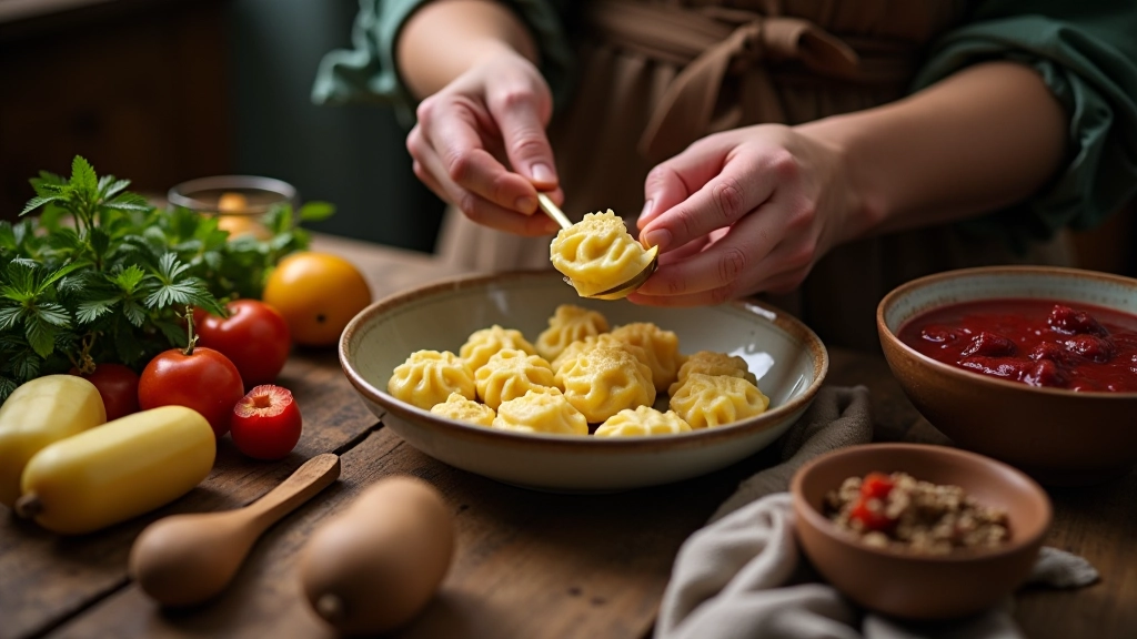 Traditional Lithuanian cooking - cepelinai and šaltibarščiai preparation