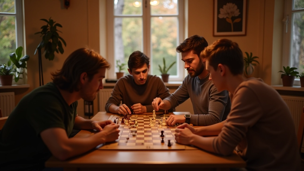 People enjoying board games together at home